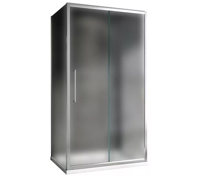 Душевой уголок ABBER Schwarzer Diamant AG30100MH-S100M-S100M пристенный, Цвет стекла: матовое, Цвет профиля: Хром, Монтаж: Пристенный, Выбрать размер: 100х100