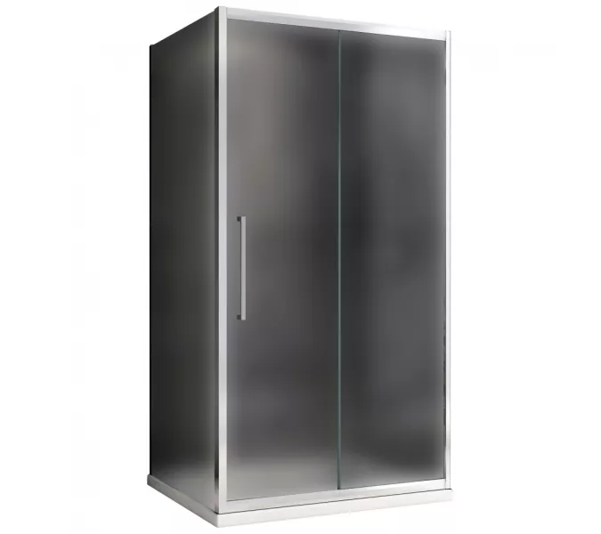 Душевой уголок ABBER Schwarzer Diamant AG30100MH-S100M в угол, Цвет стекла: матовое, Цвет профиля: Хром, Монтаж: В угол, Выбрать размер: 100х100