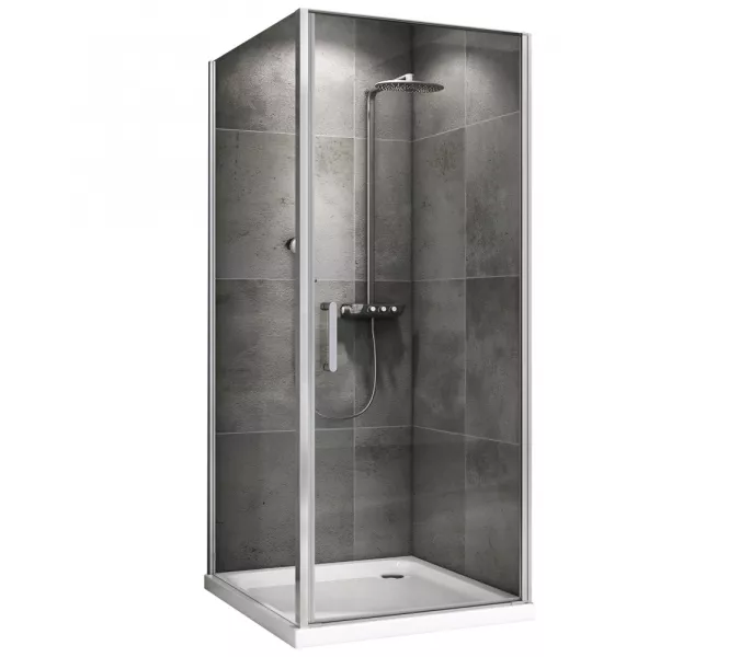 Душевой уголок ABBER Sonnenstrand  прозрачное/хром , в угол, Цвет стекла: прозрачное, Цвет профиля: Хром, Выбрать размер: 60х70