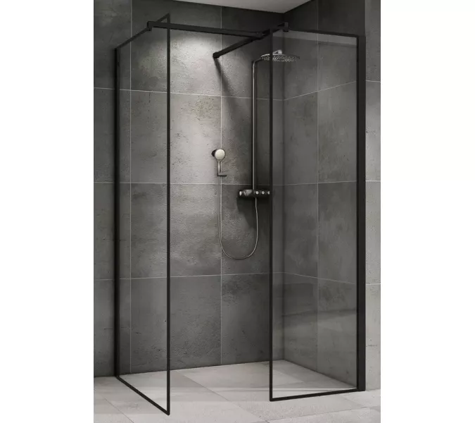 Душевой уголок ABBER Immer Offen AG67128B/AG67129B, Выбрать размер: 120х80