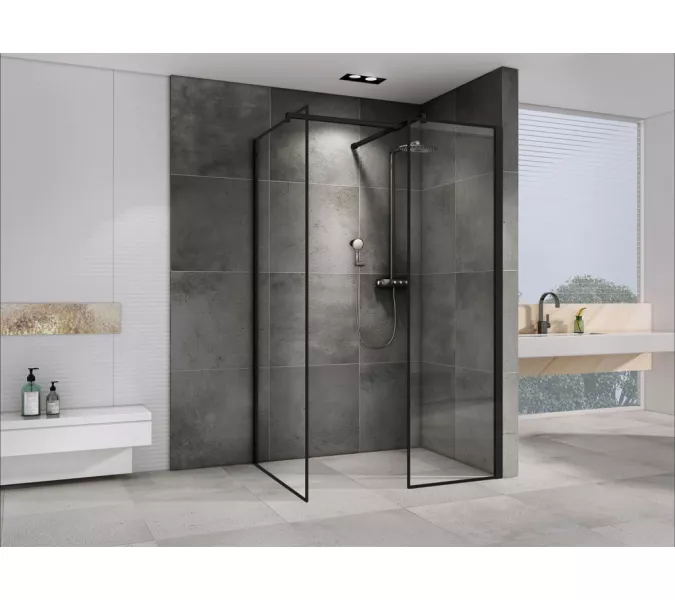 Душевой уголок ABBER Immer Offen AG67128B/AG67129B, Выбрать размер: 120х80, изображение 2