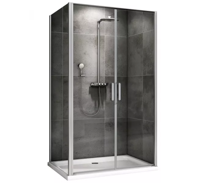 Душевой уголок ABBER Sonnenstrand  прозрачное/хром , в угол, Цвет стекла: прозрачное, Цвет профиля: Хром, Выбрать размер: 100х70
