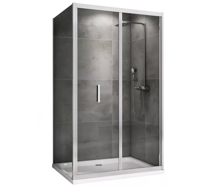 Душевой уголок ABBER Sonnenstrand  прозрачное/хром , в угол, Цвет стекла: прозрачное, Цвет профиля: Хром, Выбрать размер: 90х70