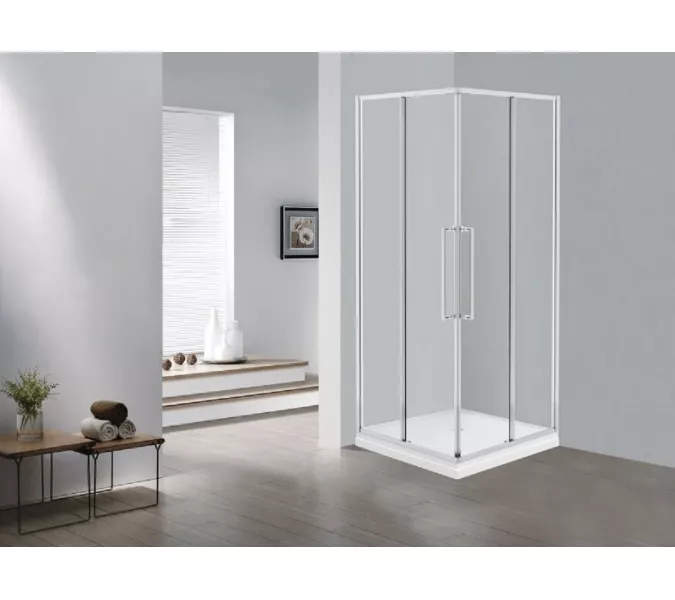 Душевое ограждение ESBANO ESS-90/100KV-C без поддона, Цвет профиля: Хром, Выбрать размер: 100х100, изображение 2