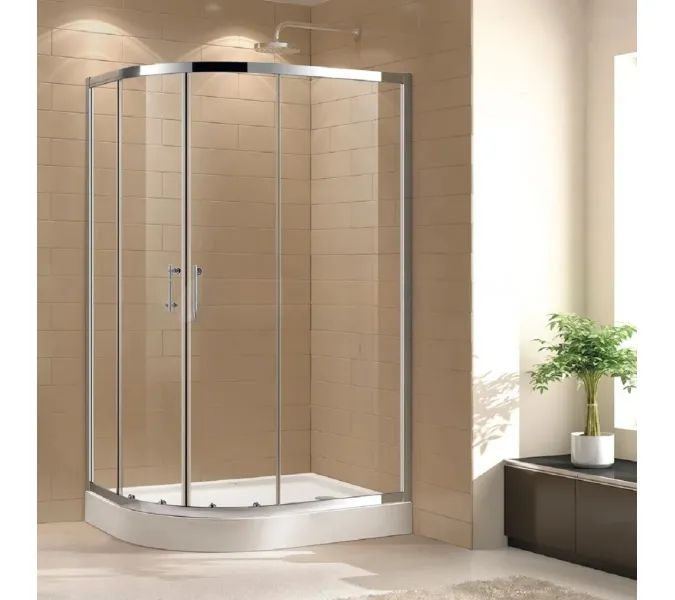 Душевой уголок CEZARES ECO-O-RH-2-C-Cr, Цвет профиля: Хром, Выбрать размер: 100х80