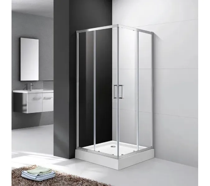 Душевой уголок CEZARES MOLVENO-A-2-C-Cr-IV, Цвет стекла: прозрачное, Цвет профиля: Хром, Выбрать размер: 100х100