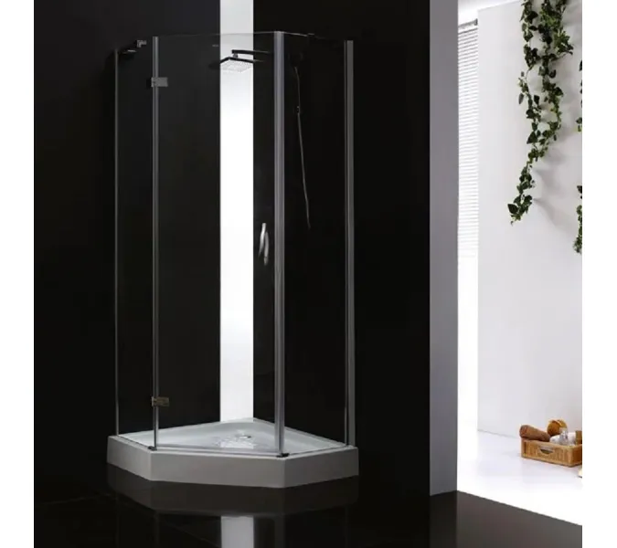 Душевой уголок CEZARES BERGAMO-W-P-1-C-Cr-L/R-IV, Цвет профиля: Хром, Выбрать размер: 100х100, Ориентация: левая, изображение 2