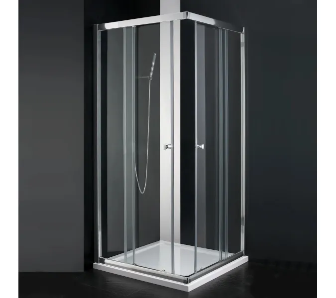 Душевой уголок CEZARES ANIMA-W-A-2-C-Cr, Цвет стекла: прозрачное, Цвет профиля: Хром, Выбрать размер: 100х100