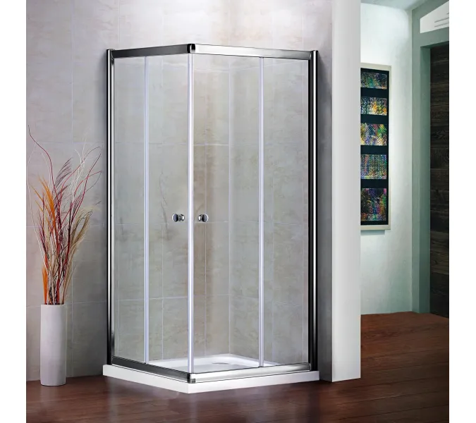 Душевой уголок CEZARES PRATICO-A-2-C-Cr, Цвет профиля: Хром, Выбрать размер: 100х100