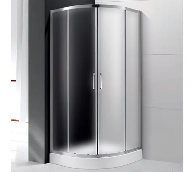 Душевой уголок CEZARES MOLVENO-R-2-P-Cr, Цвет стекла: рифленое, Цвет профиля: Хром, Выбрать размер: 100х100