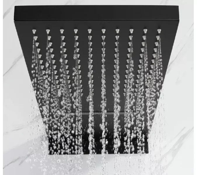 Душевая система ACWEN 80061B встраиваемая с термостатом , черный матовый, изображение 5