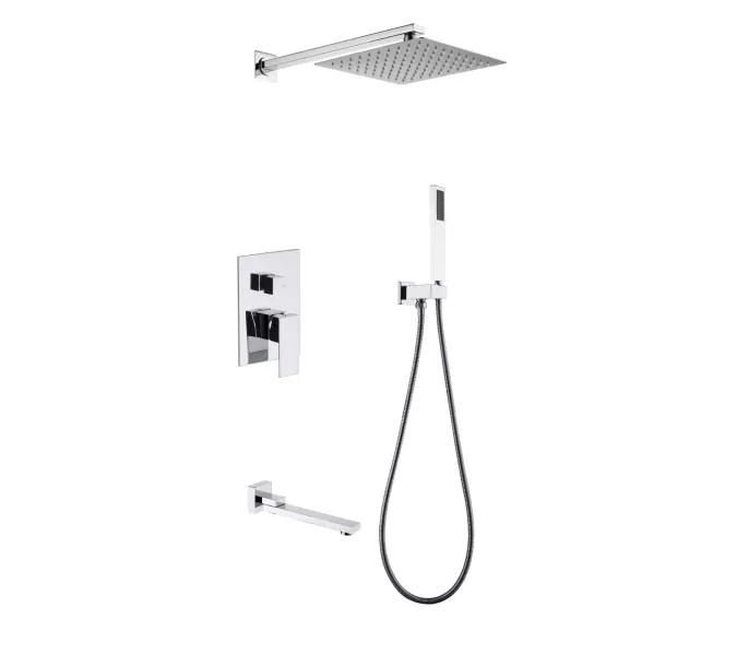 Душевая система ACWEN-80118  встраиваемая с изливом , хром, Выбрать цвет: Хром, изображение 11