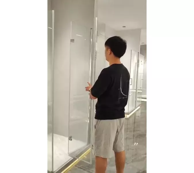 Душевой уголок ABBER Zart  прозрачное/хром , в угол, Цвет стекла: прозрачное, Цвет профиля: Хром, Выбрать размер: 70х70, изображение 4