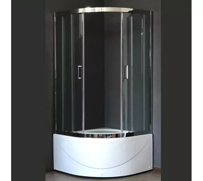 Душевой угол Royal Bath RB BK четверть круга, Цвет стекла: матовое, Цвет профиля: Хром, Выбрать размер: 90x90