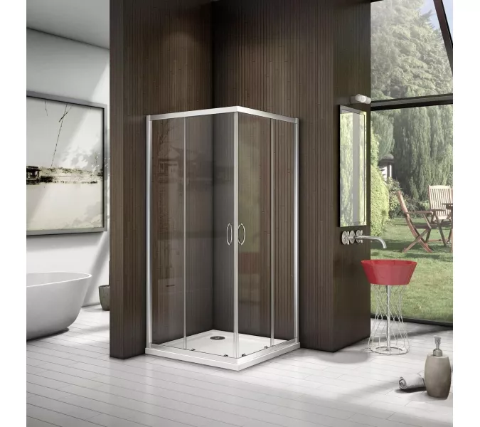 Душевой уголок Good Door LATTE CR-C-WE/-G-WE без поддона, Выбрать размер: 80x80, Цвет стекла: прозрачное