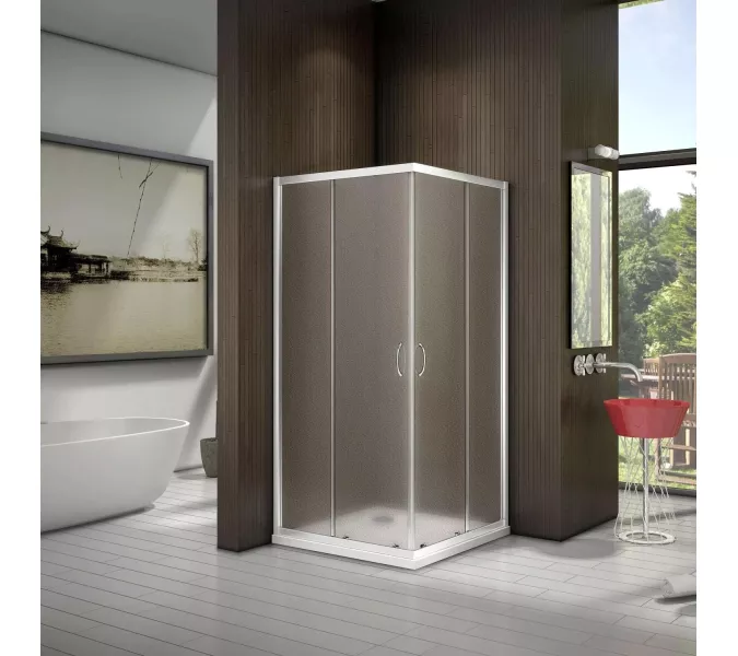 Душевой уголок Good Door LATTE CR-C-WE/-G-WE без поддона, Выбрать размер: 90x90, Цвет стекла: матовое
