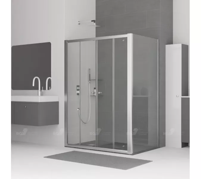 Душевой уголок RGW CL-43-1 (CL-10+Z-060-1), Выбрать размер: 1300х800, Цвет стекла: прозрачное