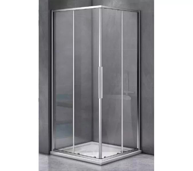Душевые уголки Good Door  IDEA CR-C-CH/-C-B без поддона, Выбрать размер: 80x80, Цвет стекла: прозрачное, Выбрать цвет: Хром