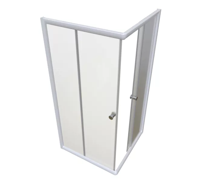 Душевое ограждение  Radomir ДРИМ прямоугольный, прозрачное , без поддона, Цвет стекла: прозрачное, Цвет профиля: Белый, Выбрать размер: 90х100, изображение 2