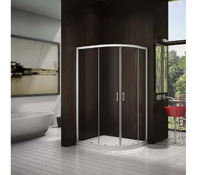 Душевой уголок Good Door LATTE  R-120-C-WE без поддона матовое/прозрачное, Выбрать размер: 120x80, Цвет стекла: прозрачное