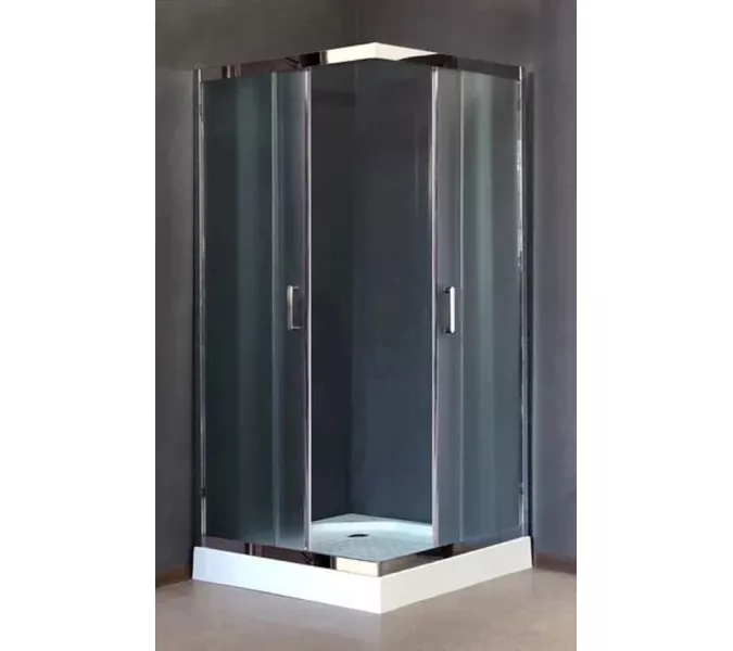 Душевой уголок Royal Bath RB HPD RB HP квадратный, Цвет стекла: матовое, Высота поддона: Низкий, Цвет профиля: Хром, Выбрать размер: 90x90