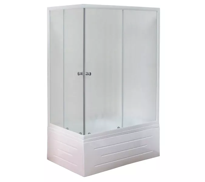 Душевой угол Royal Bath RB 8100BP/RB8120BP прямоугольный, Цвет стекла: матовое, Цвет профиля: Белый, Выбрать размер: 120x80, Ориентация: правая