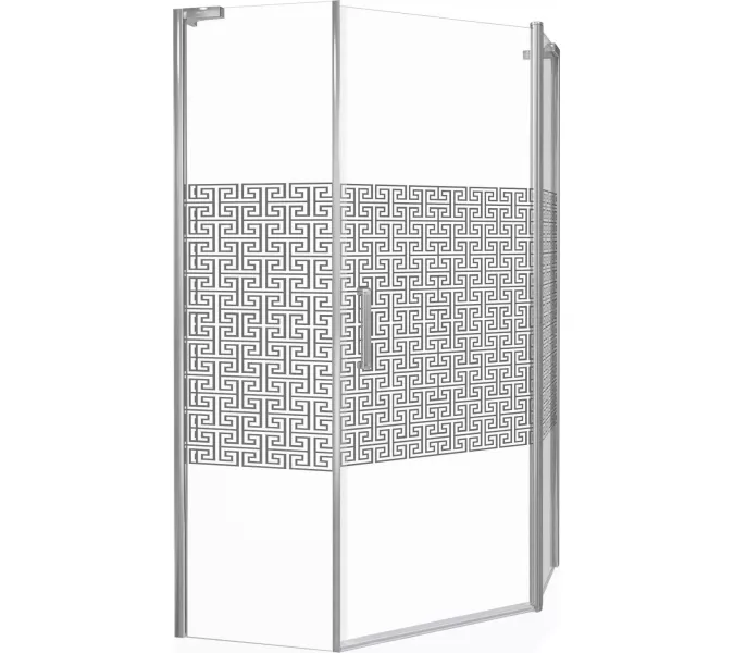 Душевой уголок Good Door  FANTASY PNT-F-CH  с зеркальн. рисунком без поддона, Выбрать размер: 100x100, Цвет стекла: с рисунком, изображение 3