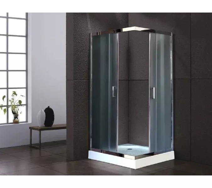 Душевой уголок Royal Bath RB HPD RB HP квадратный, Цвет стекла: матовое, Высота поддона: Низкий, Цвет профиля: Хром, Выбрать размер: 90x90, изображение 2