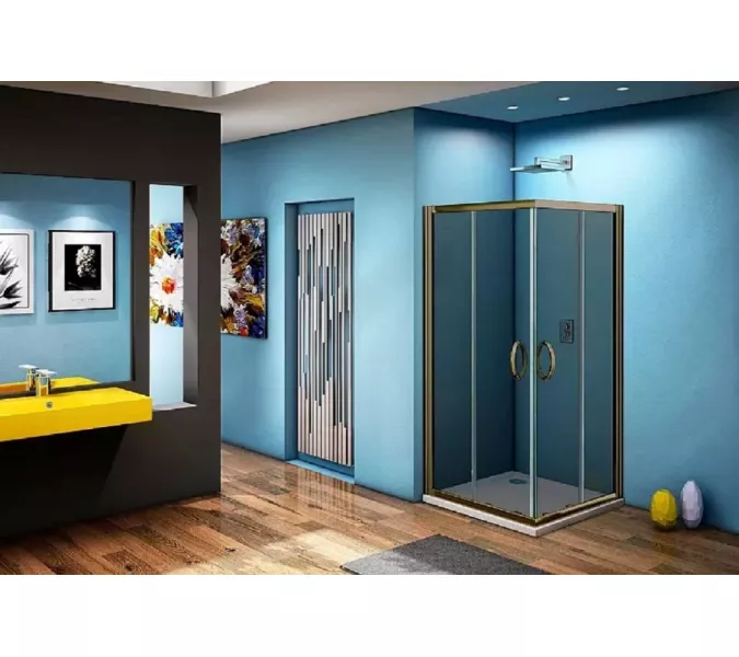 Душевые уголки Good Door  JAZZE CR-B-BR/-G-BR без поддона мат/тонир, Выбрать размер: 80x80, Цвет стекла: тонированное