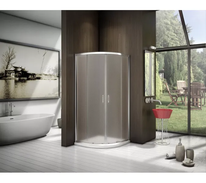 Душевой уголок Good Door LATTE R-G-WE  матовый без поддона, Выбрать размер: 100x100, Цвет стекла: матовое, изображение 2