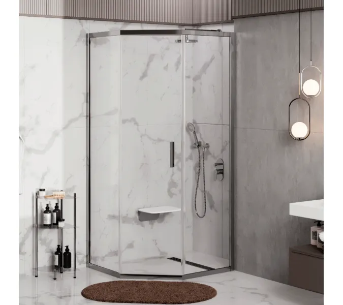 Душевой уголок WasserKRAFT Naab 86S11, Цвет стекла: прозрачное, Цвет профиля: Хром, Выбрать размер: 90х90, изображение 7