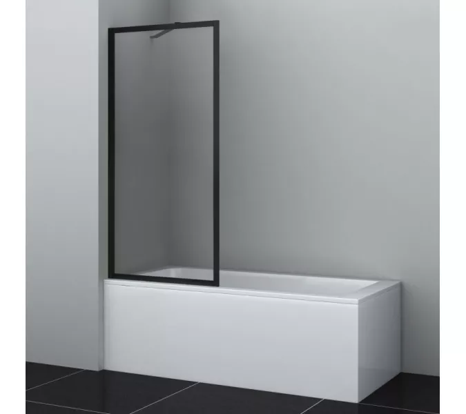 Стеклянная шторка WasserKRAFT Abens 20W01-80 Matt black Fixed, Цвет профиля: Черный, Выбрать размер: 80х160, изображение 6