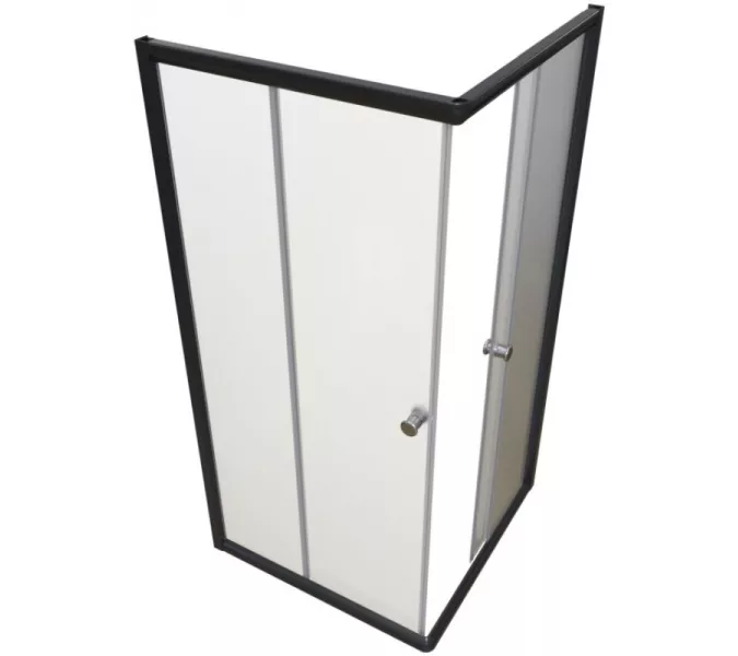 Душевое ограждение прямоуг. Radomir  ДРИМ матовое стекло, без поддона, Цвет стекла: матовое, Цвет профиля: Черный, Выбрать размер: 110х100, изображение 2