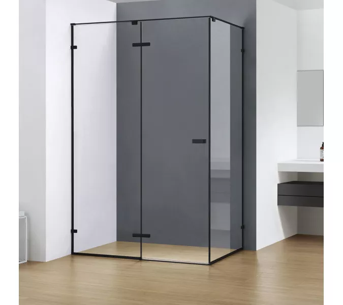 Душевой уголок RGW SV-040B матовое/черный, Цвет стекла: матовое, Цвет профиля: Черный, Выбрать размер: 1400x900