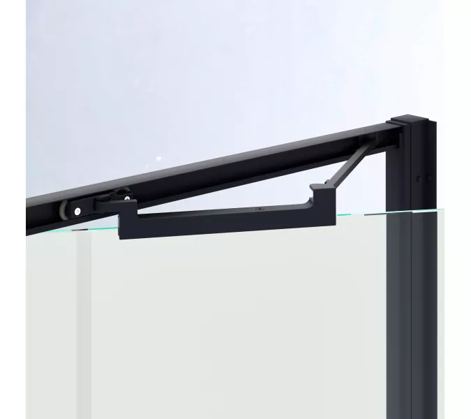 Душевой уголок RGW SV-135B, Цвет стекла: прозрачное, Цвет профиля: Черный, Выбрать размер: 1000x1000, изображение 2