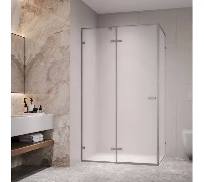 Душевой уголок RGW SV-040Gr матовое/серый, Цвет стекла: матовое, Цвет профиля: Серый, Выбрать размер: 1200x800
