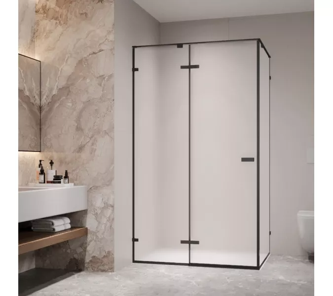 Душевой уголок RGW SV-040B матовое/черный, Цвет стекла: матовое, Цвет профиля: Черный, Выбрать размер: 1200x1000