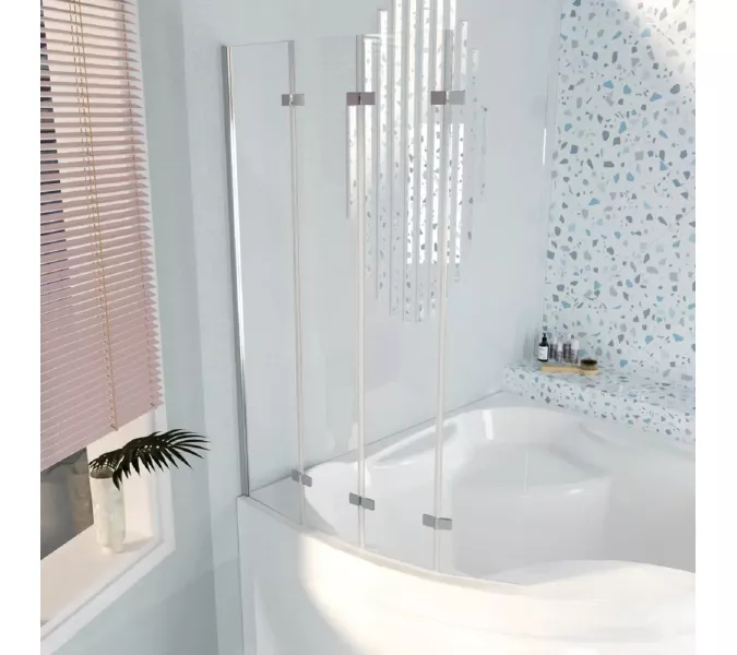 Душевая шторка Radomir Смайл складная на ванну 4/5 секционная Chrome, Внешний вид: 4 секции