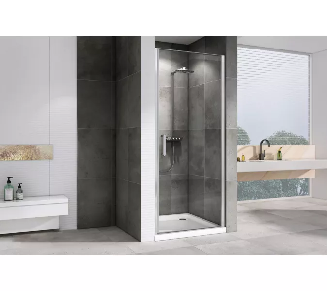 Душевая дверь ABBER Sonnenstrand прозрачное/хром, Цвет стекла: прозрачное, Цвет профиля: Хром, Выбрать размер: 60, изображение 2