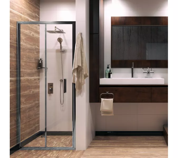 Душевая дверь WasserKRAFT Weser 78F04, Цвет стекла: прозрачное, Цвет профиля: Хром, Выбрать размер: 90, изображение 4