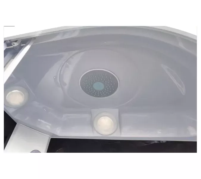 Кабина душевая  EC1231L/R  PARLY, Цвет стекла: тонированное, Высота поддона: Низкий, Цвет профиля: Белый, Выбрать размер: 120х80, Ориентация: левая, изображение 6