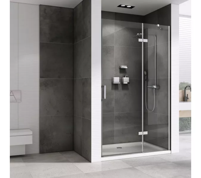 Душевая дверь ABBER Zart распашная, Цвет стекла: прозрачное, Цвет профиля: Хром, Выбрать размер: 90, изображение 2