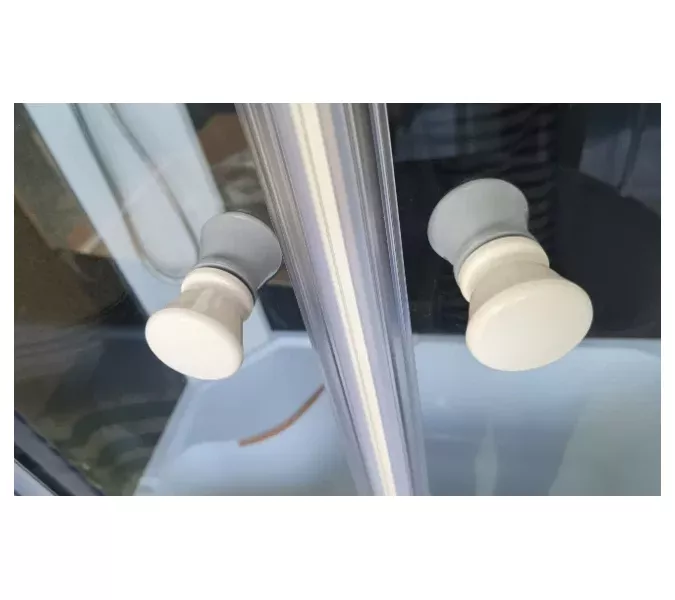 Кабина душевая  EC1231L/R  PARLY, Цвет стекла: тонированное, Высота поддона: Низкий, Цвет профиля: Белый, Выбрать размер: 120х80, Ориентация: левая, изображение 7