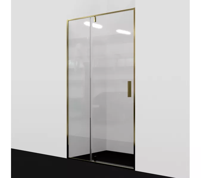 Душевая дверь WasserKRAFT Aisch 55P04, Цвет стекла: прозрачное, Цвет профиля: Золото, Выбрать размер: 90, изображение 3