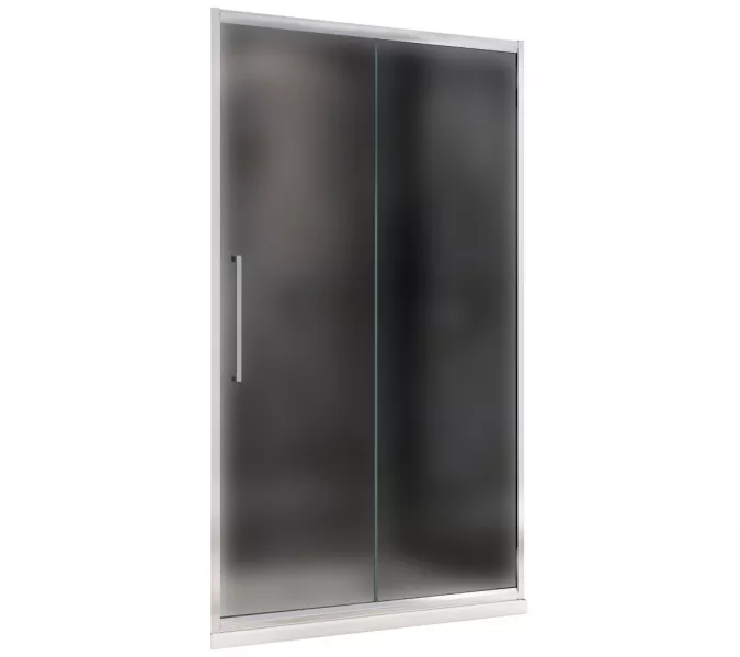 Душевая дверь ABBER Schwarzer Diamant матовое/хром, Цвет стекла: матовое, Цвет профиля: Хром, Выбрать размер: 100, изображение 2