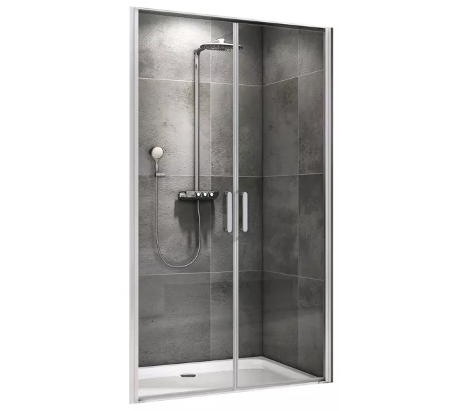 Душевая дверь ABBER Sonnenstrand AG04100C, Цвет стекла: прозрачное, Цвет профиля: Хром, Выбрать размер: 100