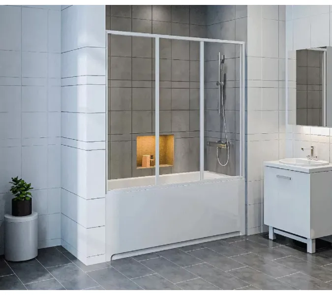 Шторка для ванны BAS Ямайка 180х145, Цвет стекла: прозрачное