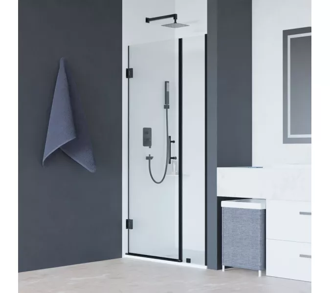 Душевая дверь RGW HO-012B, Цвет стекла: прозрачное, Цвет профиля (вариация): Черный, Выбрать размер: 120, изображение 2
