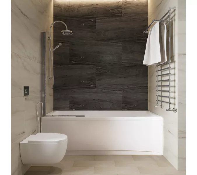 Шторка на ванну Triton Соло 75, Цвет профиля: Хром, изображение 4