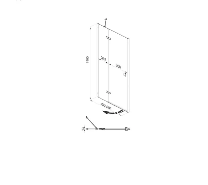 Душевая дверь  Triton Бруно, изображение 8